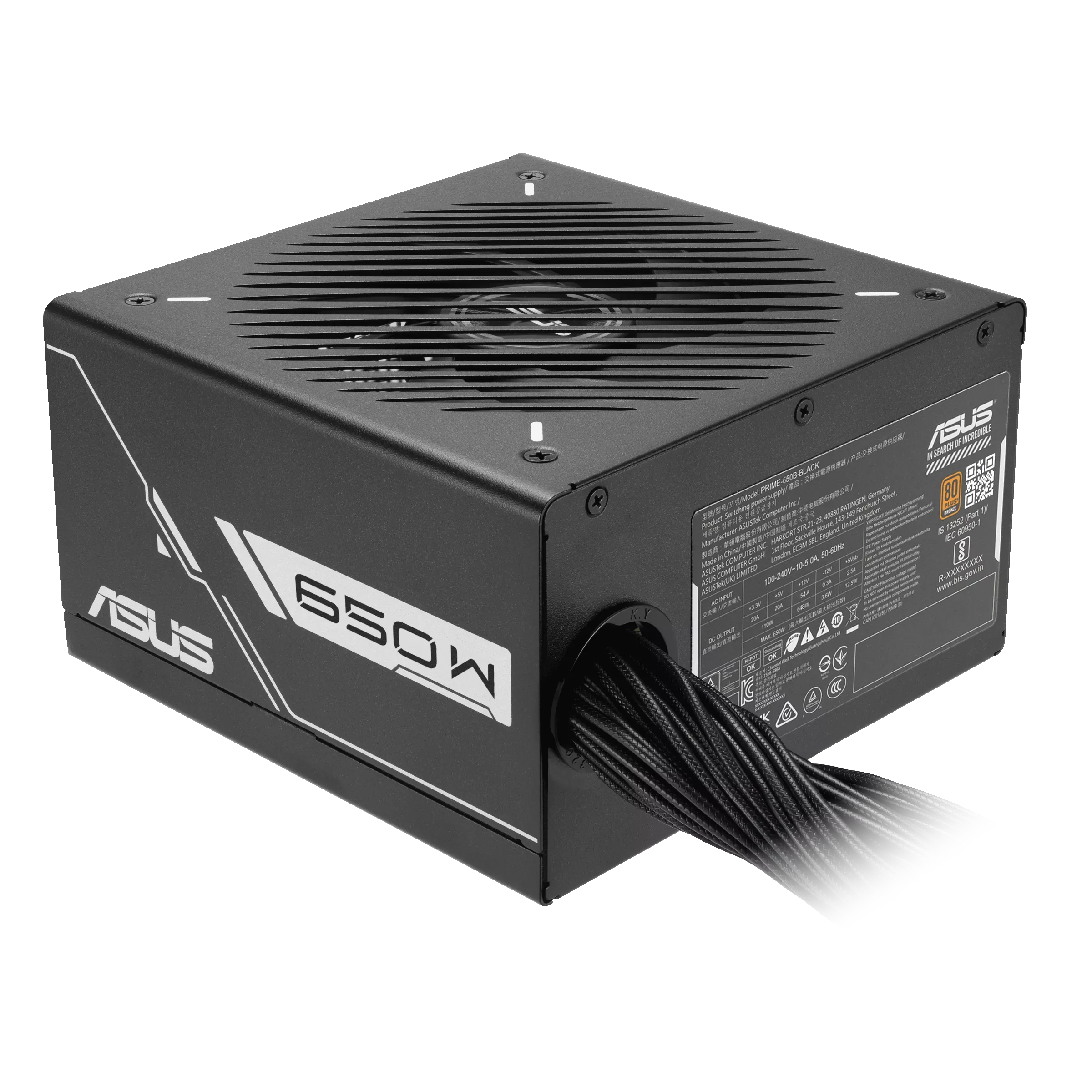 FUENTE GAMER ASUS PRIME 650W BLACK — foto 6
