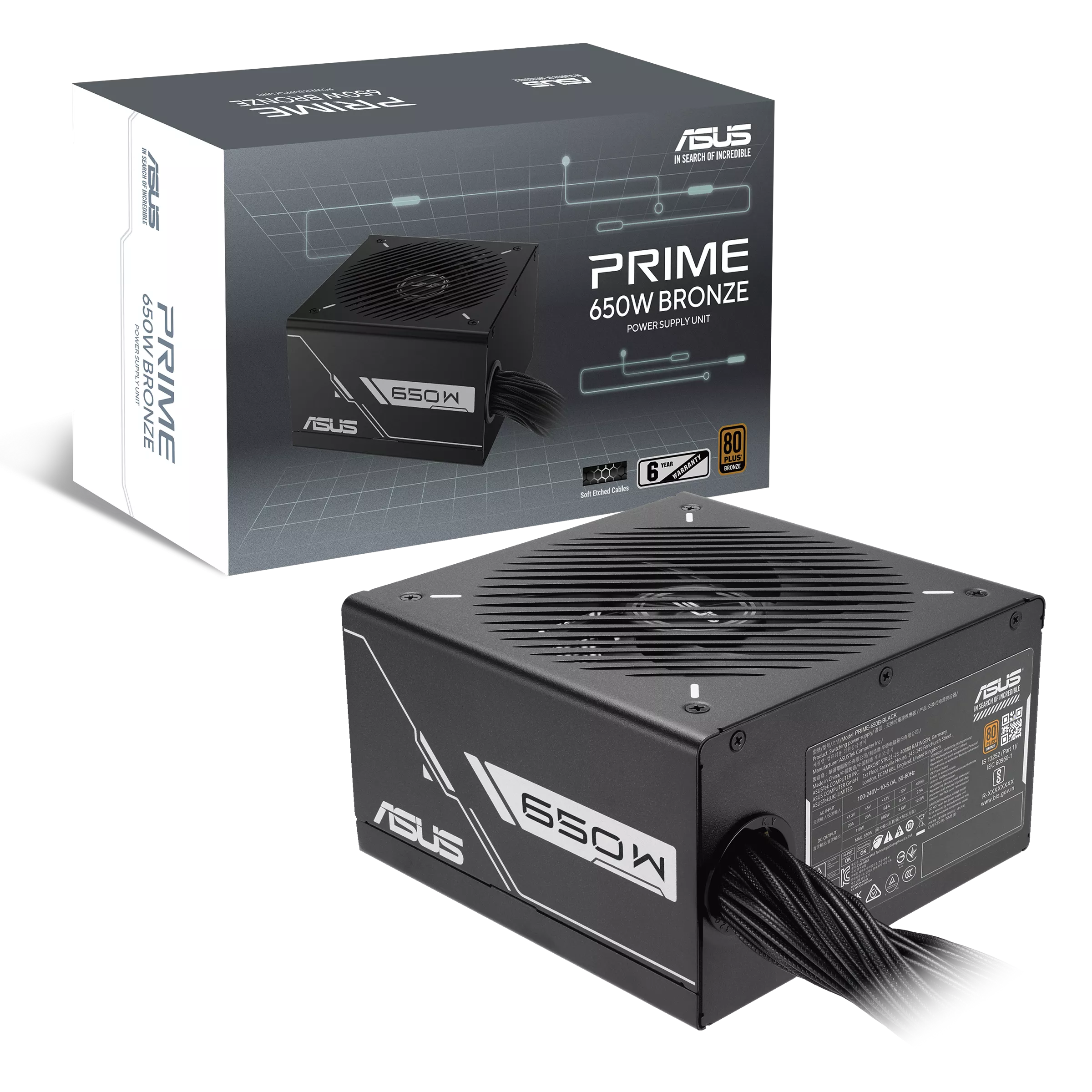FUENTE GAMER ASUS PRIME 650W BLACK — foto 8