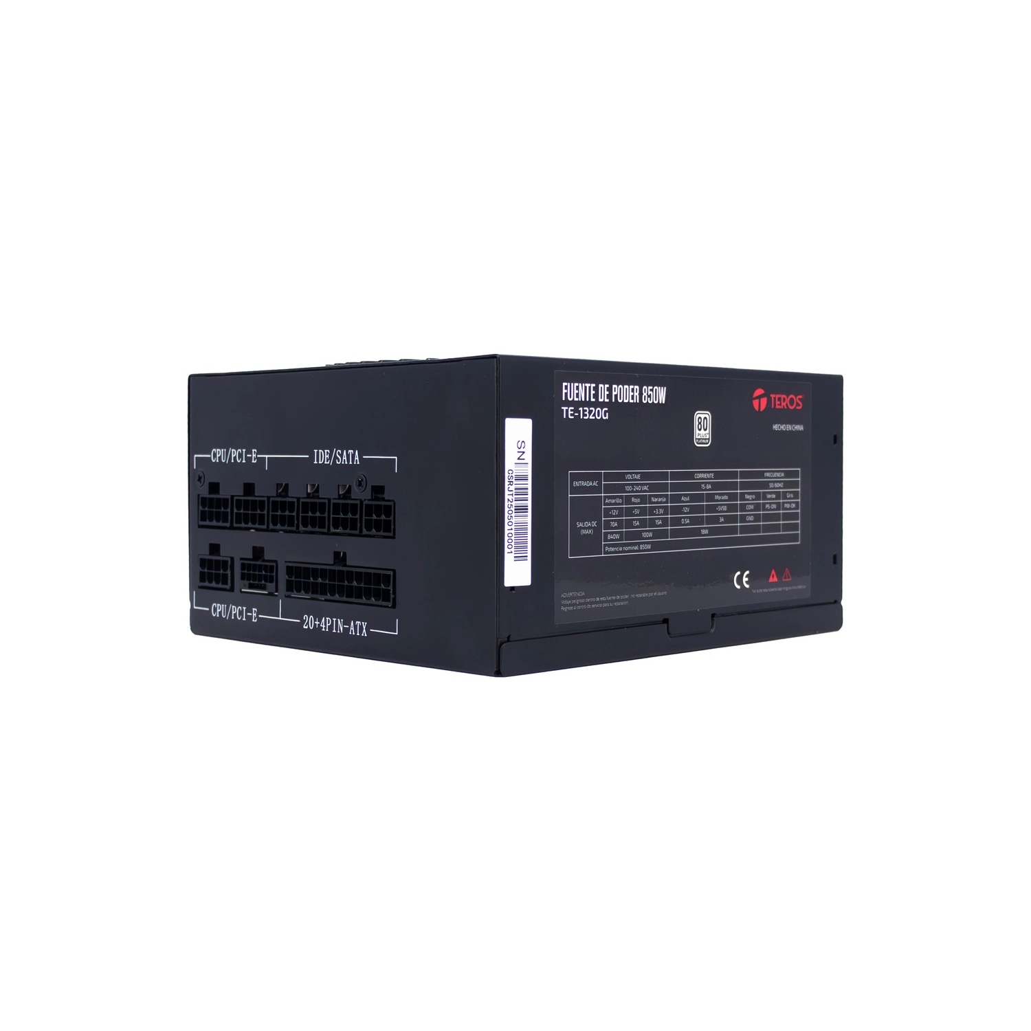Fuente Teros Te-1320g 850w 80 Plus Platinum Atx — foto 2