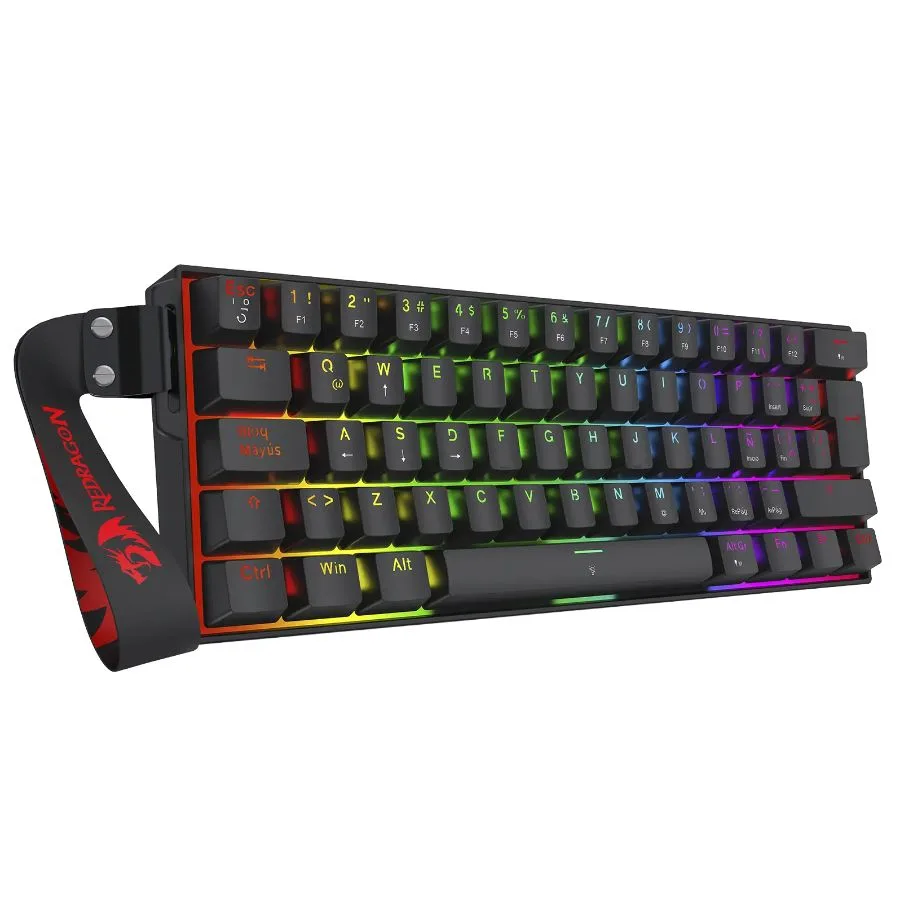Teclado Redragon Fizz K617 MagnÉtico Negro 60% 8khz Polling Rate Rgb EspaÑol