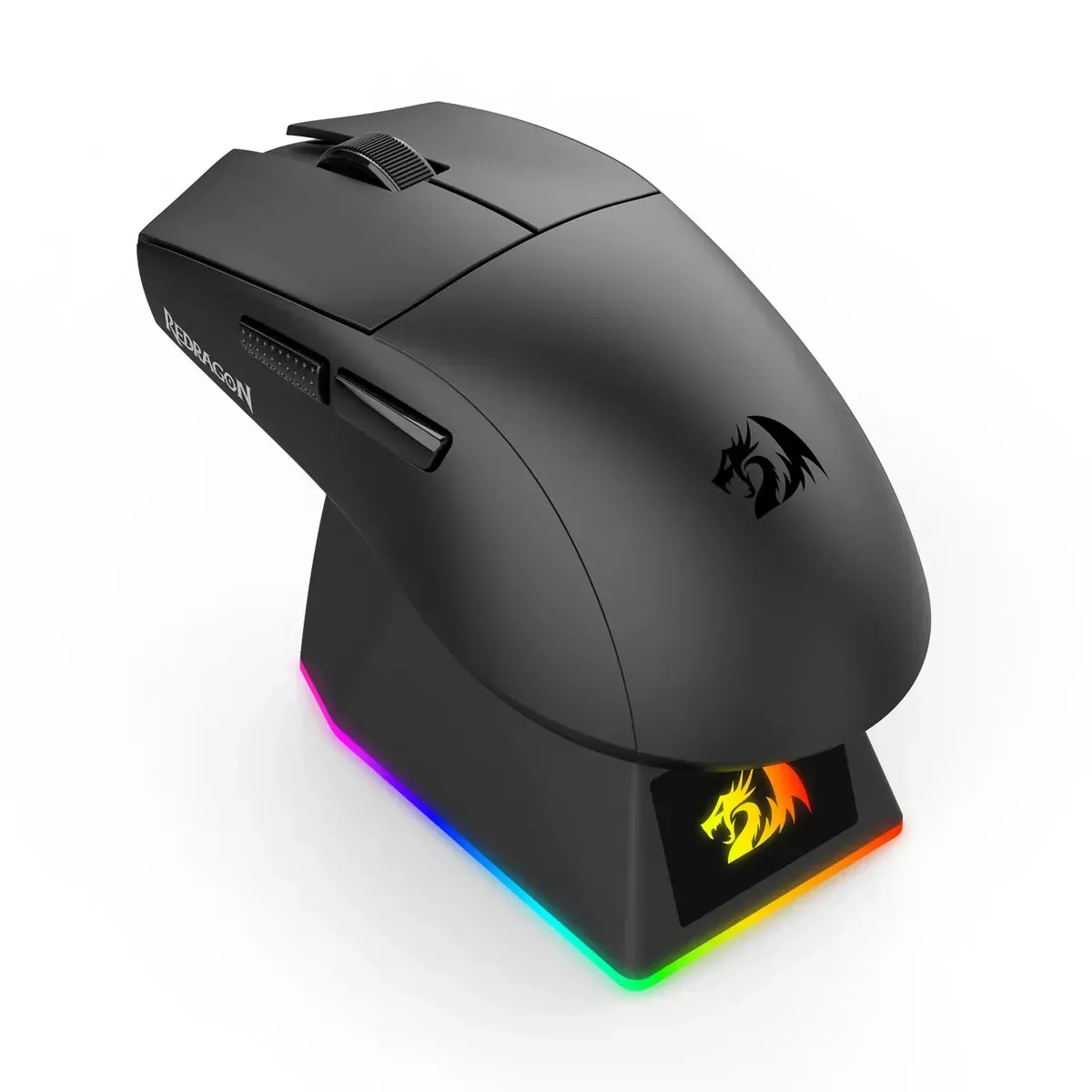 MOUSE INALÁMBRICO REDRAGON K1NG ULTRA M999 TRI MODO BASE DE CARGA MAGNETICA 45.000 DPI SWITCHES OPTICOS