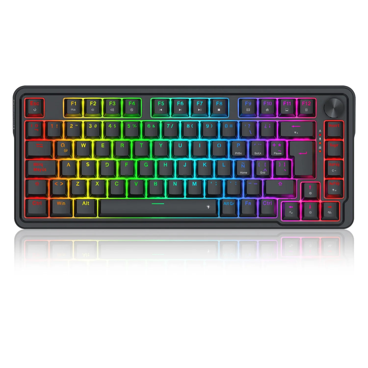 TECLADO REDRAGON UCAL TKL K673 MAGNETICO CUSTOM RGB 8KHZ POLLING RATE ESPAÑOL