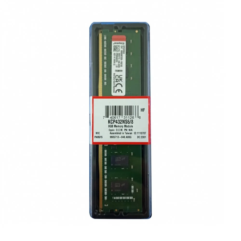 MEMORIA RAM KINGSTON UDIMM DDR4 8GB 3200MHZ 1.2V KCP432NS6/8