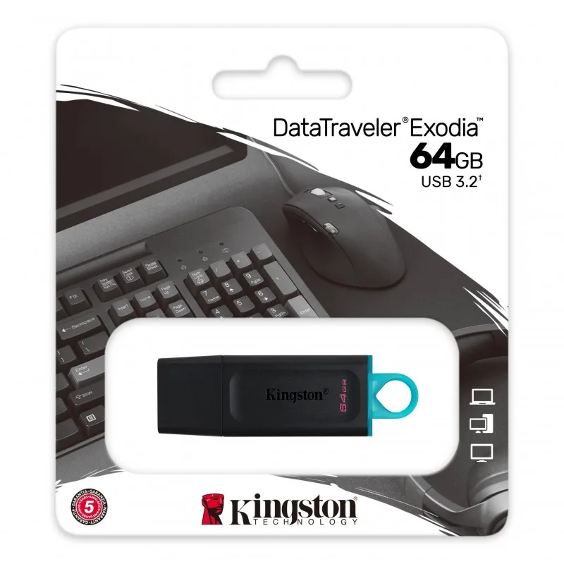 PENDRIVE KINGSTON EXODIA 64GB USB 3.2 GEN 1 DTX