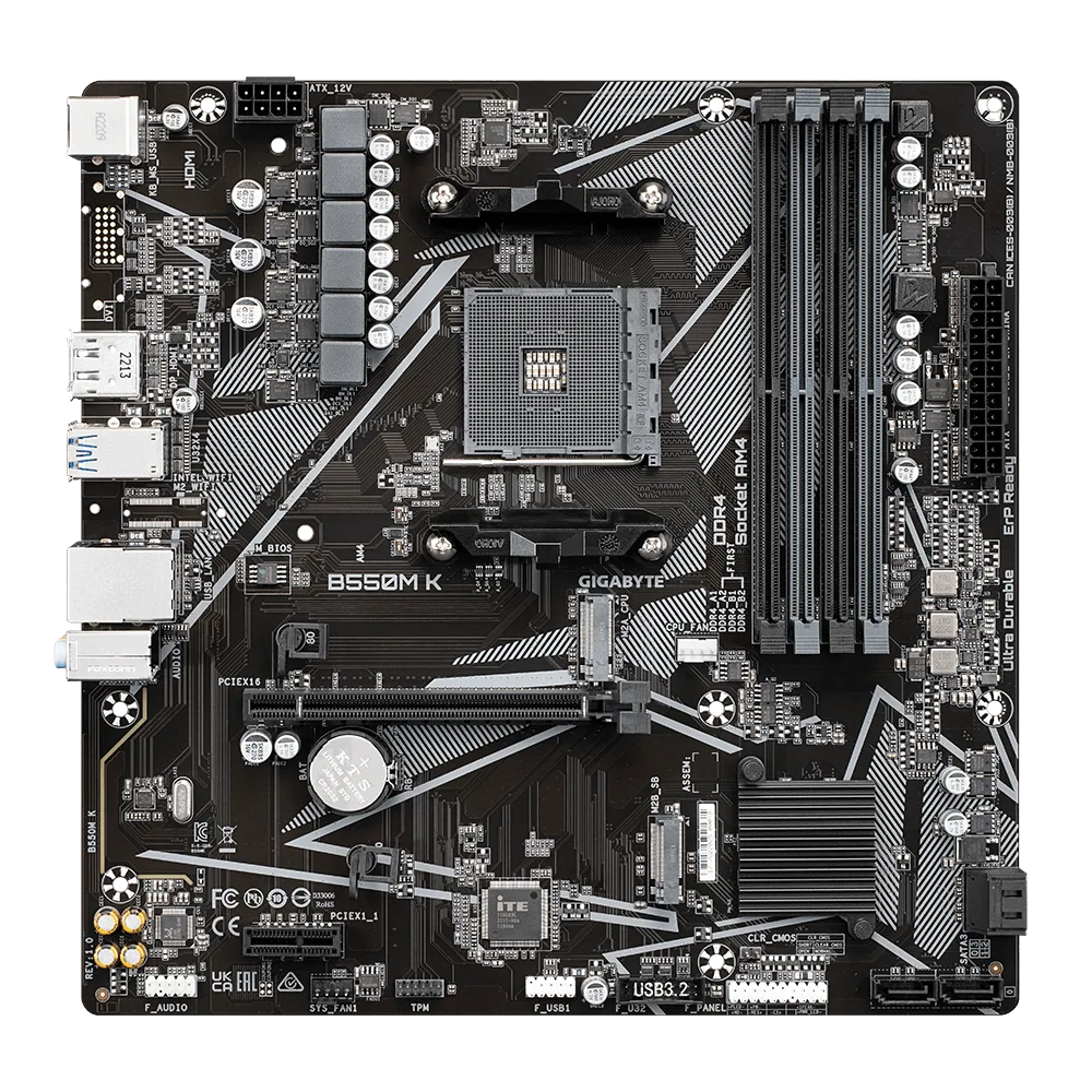 Motherboard Gigabyte B550m K Amd Am4 