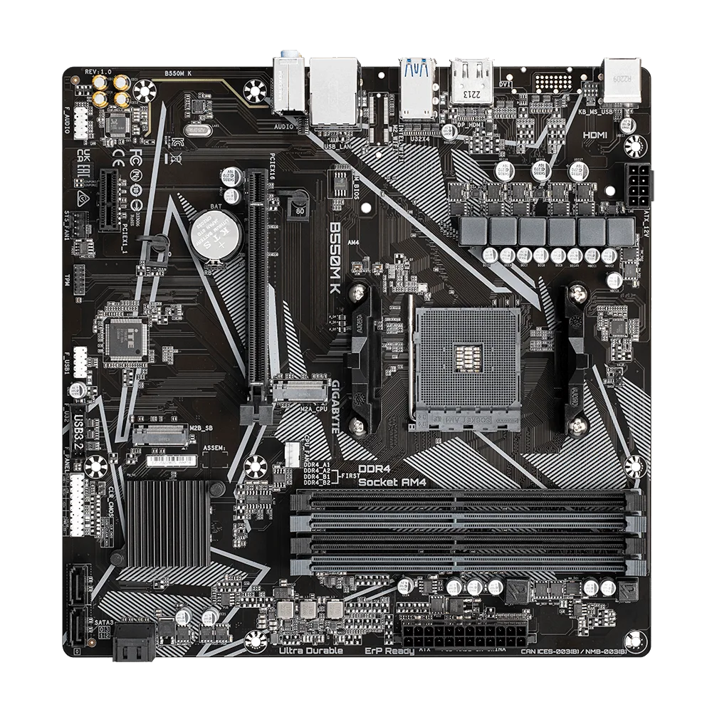 Motherboard Gigabyte B550m K Amd Am4 