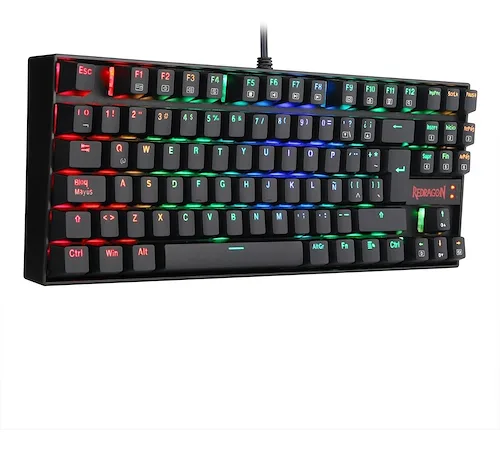Teclado Redragon K552 Kumara Rgb Negro Red Switch Mecanico 