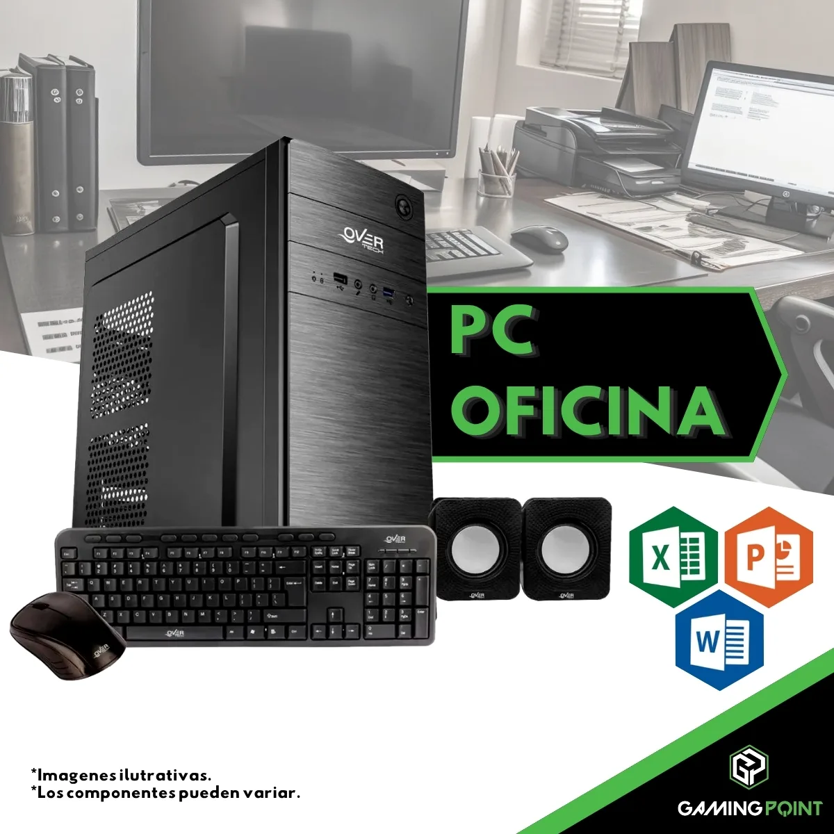 PC HOGAR Y OFICINA  RYZEN 7 8700G 16GB RAM DDR5 M.2 500GB GABINETE KIT MOUSE TECLADO Y PARLANTE DE REGALO