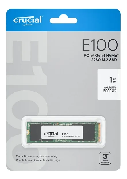 Disco Ssd M.2 Crucial E1000 1tb Pcie Nvme Gen4 5000mb/s