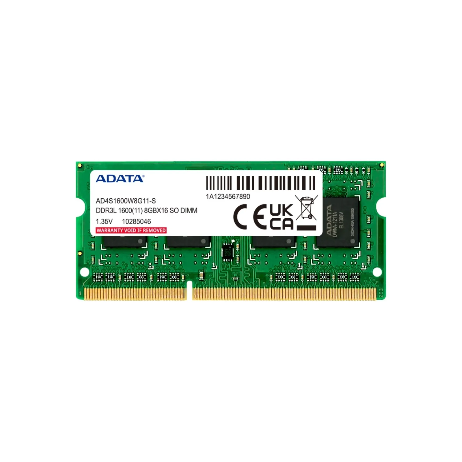 MEMORIA RAM SODIMM ADATA 8GB DDR3L 1600MHZ CL11 1.35V