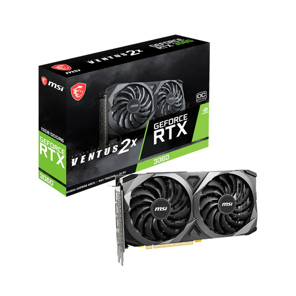 PLACA DE VIDEO MSI NVIDIA GEFORCE RTX 3060 VENTUS 2X 12G OC V1