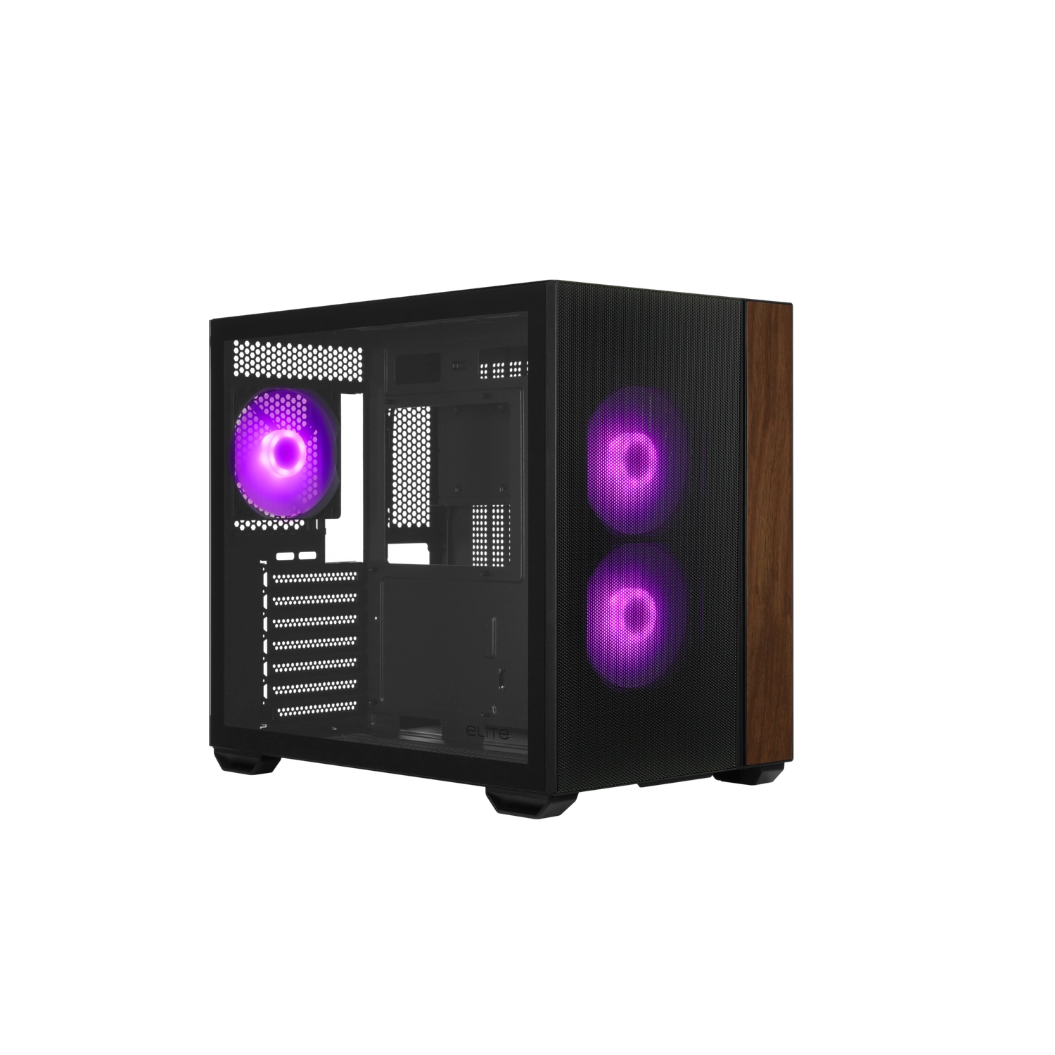 GABINETE COOLER MASTER ELITE 660 MID TOWER 3 FANS ARGB TEMPERED GLASS BLACK S/FUENTE