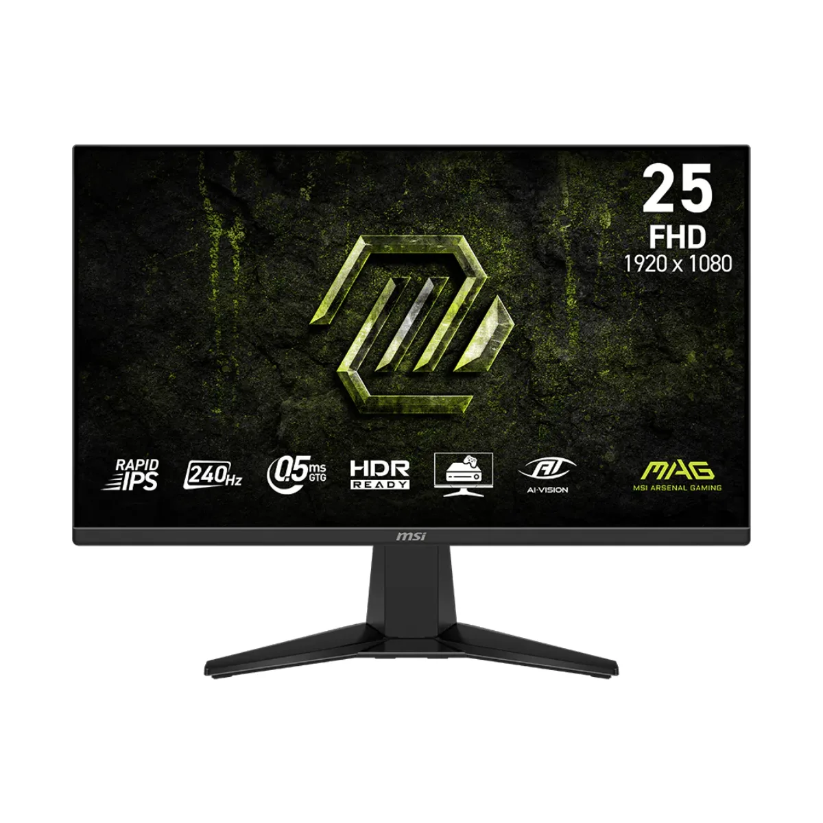 Monitor Gamer MSI 25" MAG 255F FHD Rapid IPS 240Hz 0.5ms Flat 2xHDMI + 1xDP (II) (5052)
