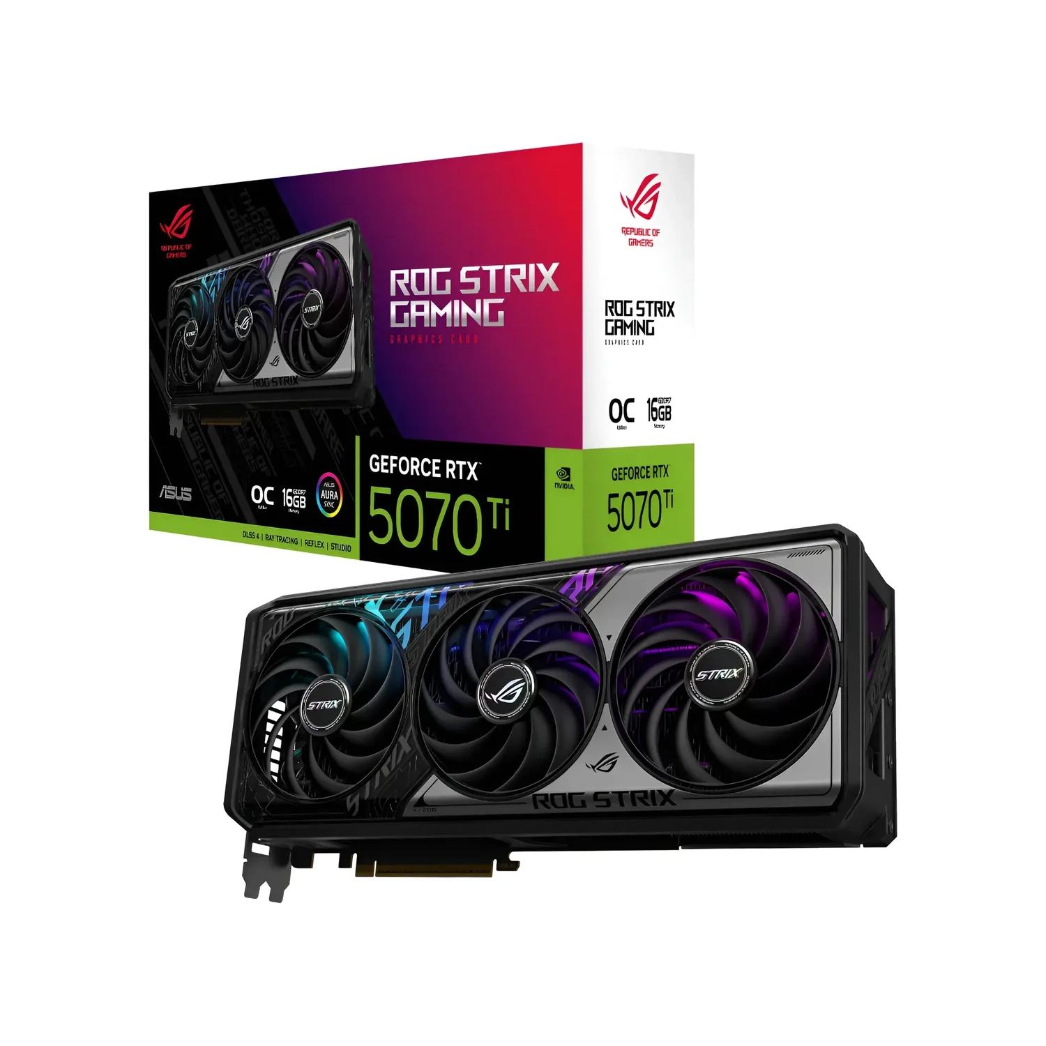 PLACA DE VIDEO ASUS NVIDIA GEFORCE ROG STRIX RTX5070 12GB GDDR7 OC EDITION