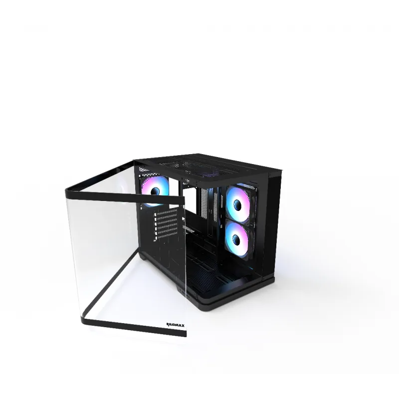 Gabinete Gamer Raidmax Infinita I630 Fishtank Curved Glass Argb Black