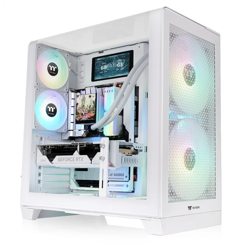Gabinete Thermaltake View 390 Air Snow White Tempered Glass — foto 9