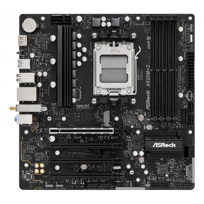 Mother Asrock (am5) A620m-c R2 Wifi-ax+bt (bulk)