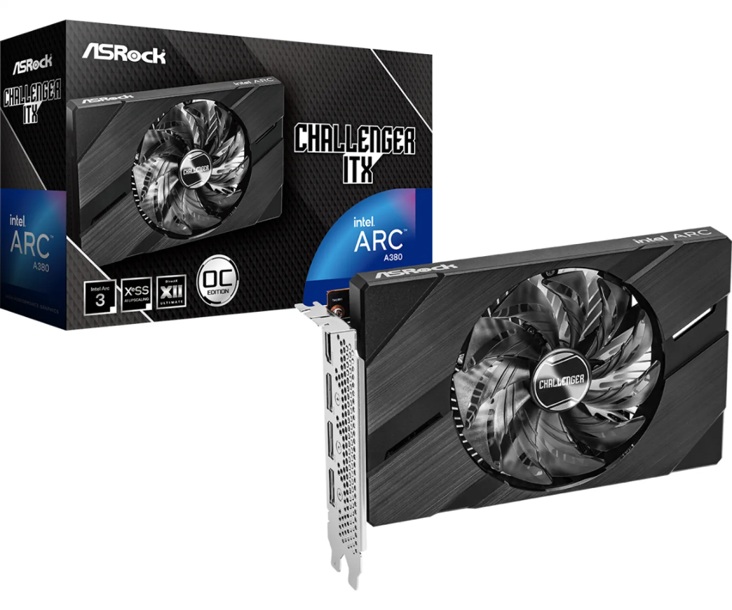 PLACA DE VIDEO ASROCK INTEL ARC A380 6GB CHALLENGER — foto 1