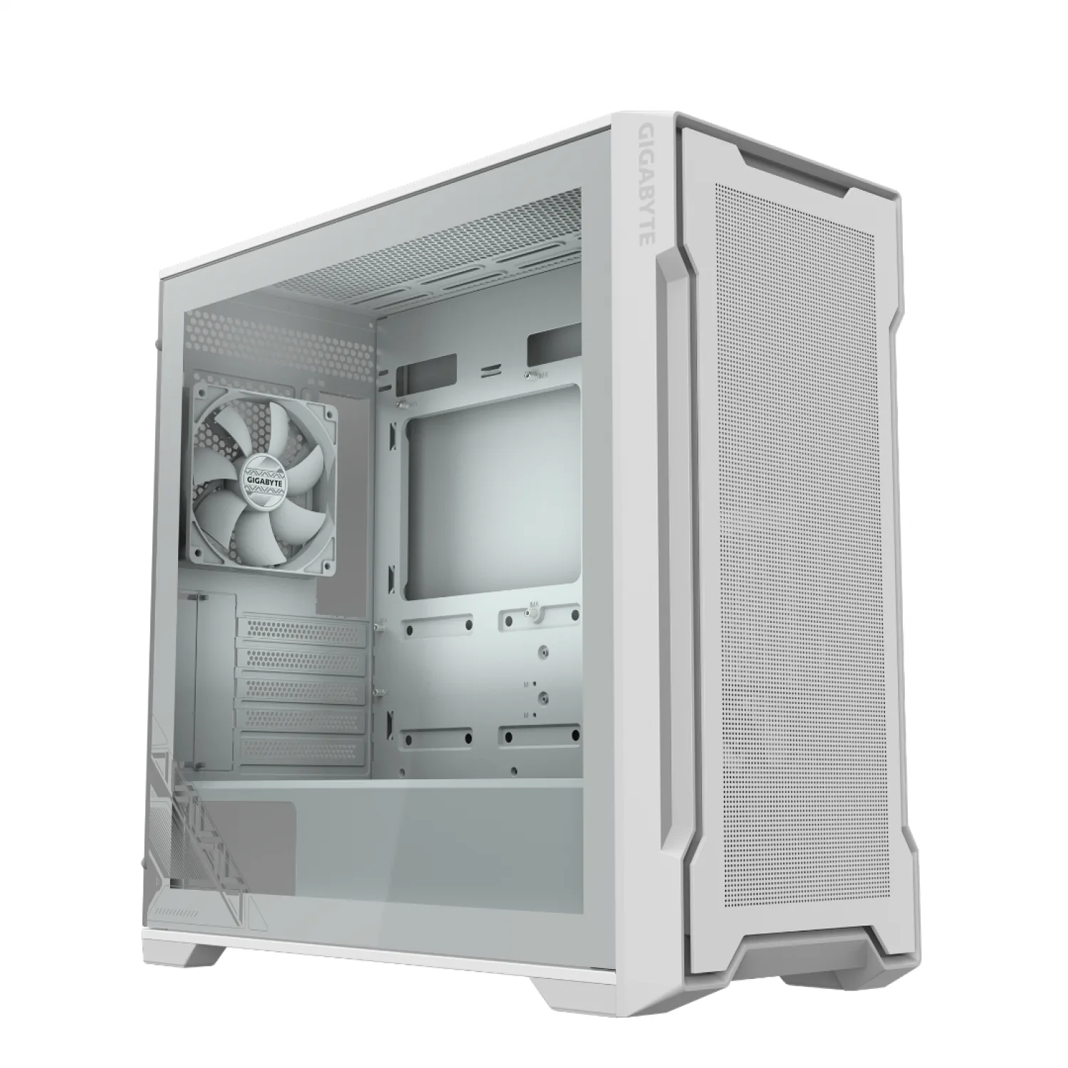 GABINETE GIGABYTE C102 GLASS ICE BLANCO MID TOWER S/FUENTE