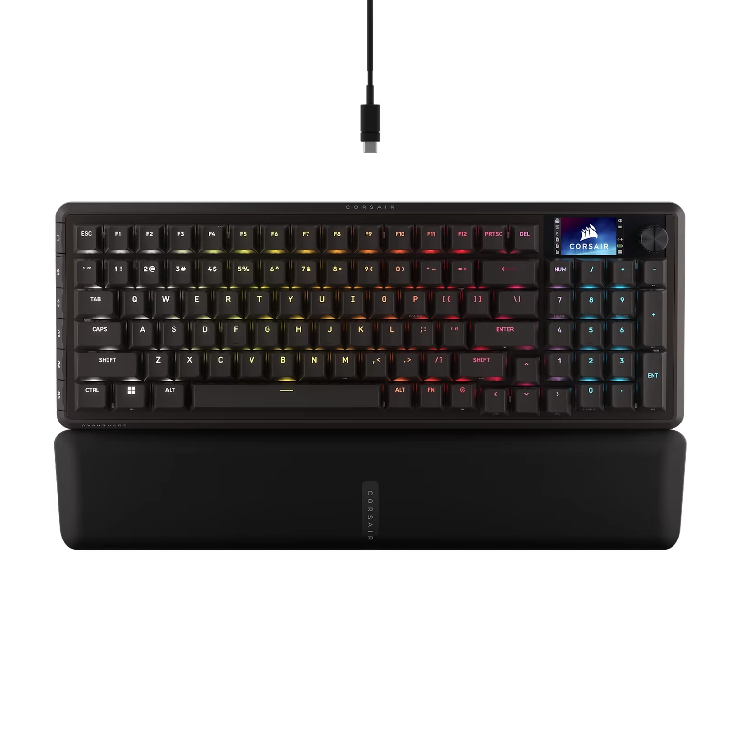 TECLADO GAMER CORSAIR VANGUARD 96 MECÁNICO INALÁMBRICO BACKLIT RGB LED MLX PLASMA NEGRO