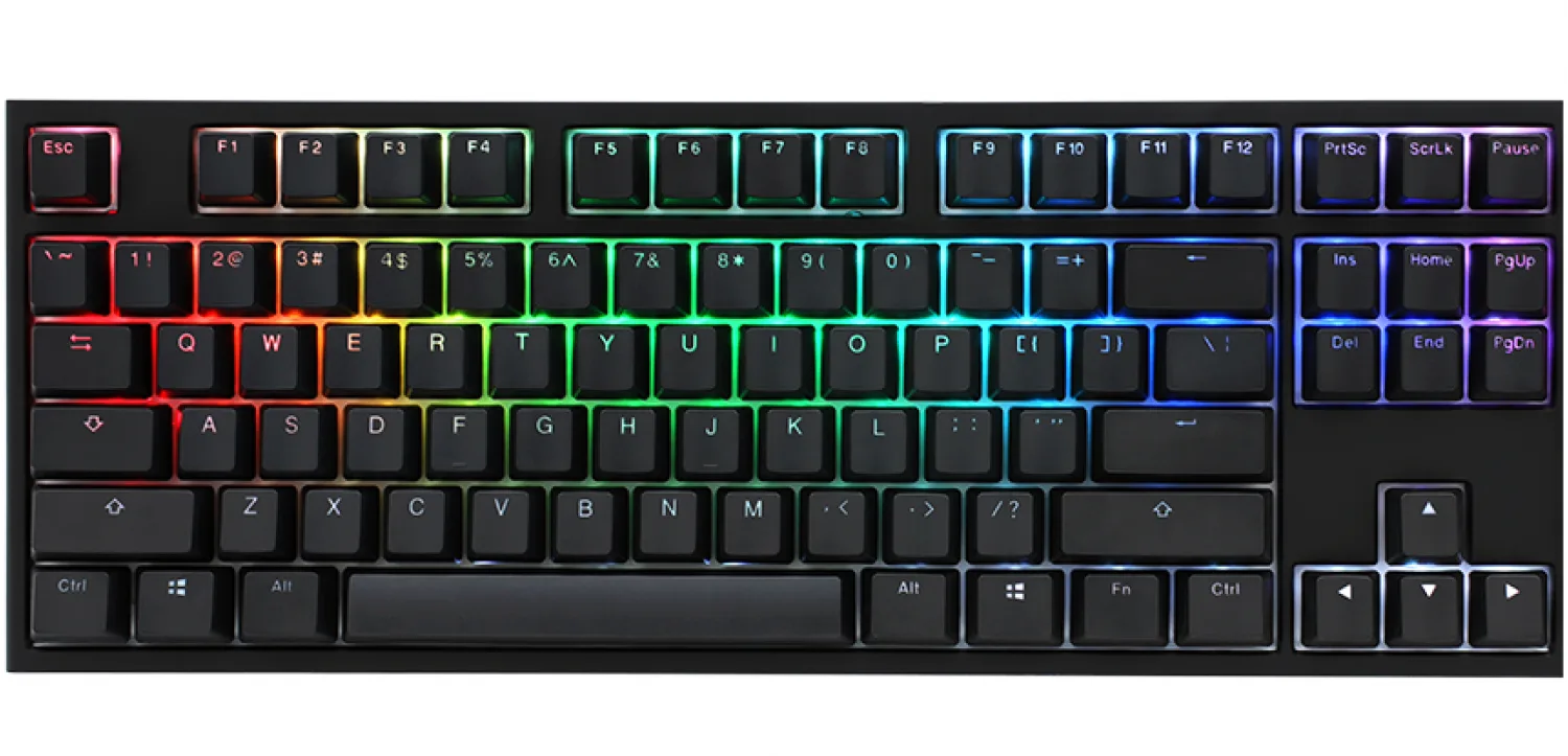 TECLADO GAMER DUCKY ONE 2 RGB TKL CHERRY MX RED DOUBLE SHOT PBT