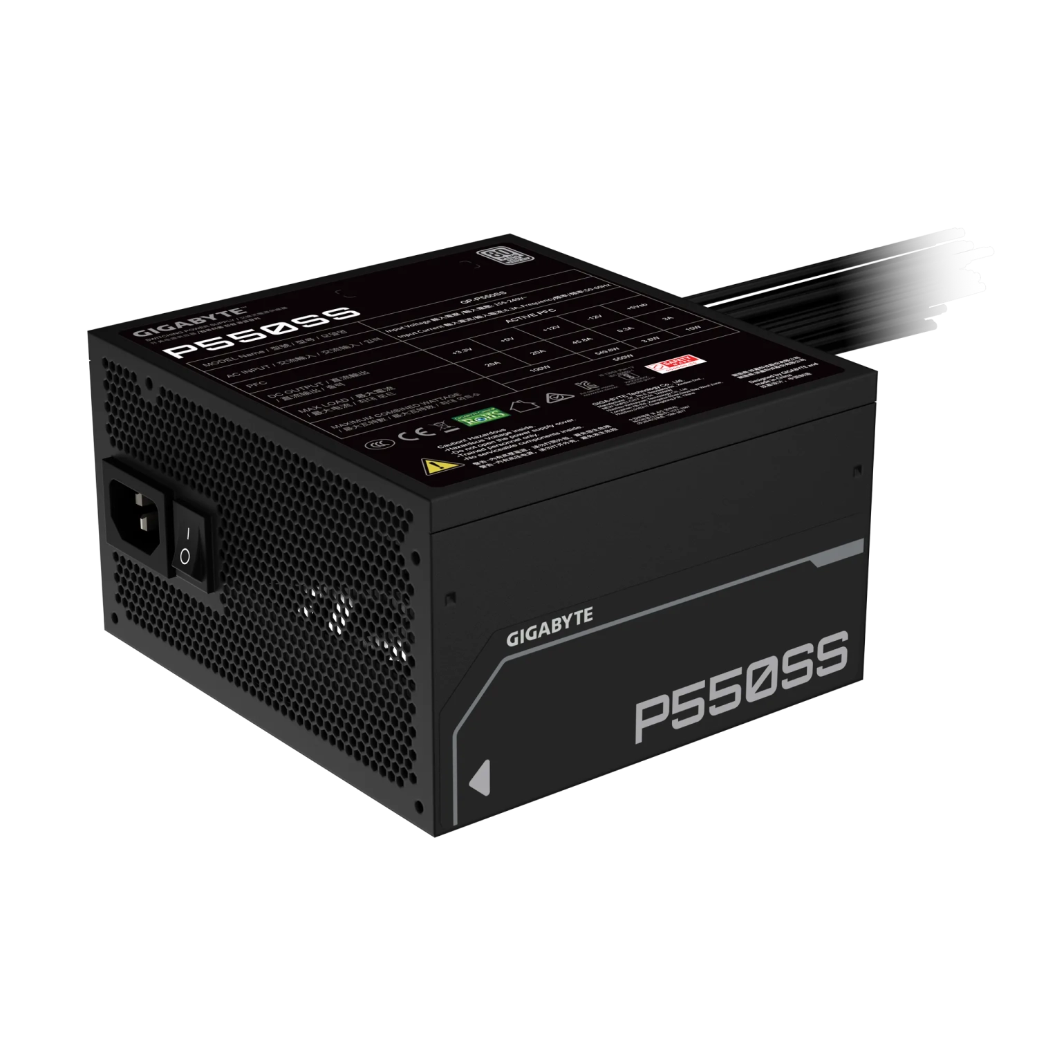 FUENTE GAMER GIGABYTE 550W 80 PLUS SILVER ATX 3.0