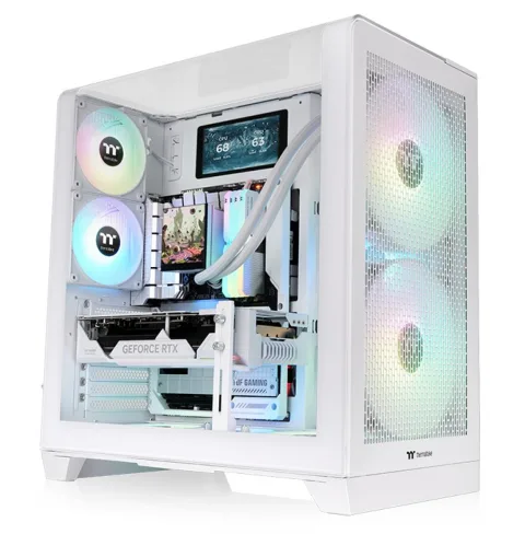 GABINETE THERMALTAKE VIEW 390 AIR SNOW WHITE TEMPERED GLASS
