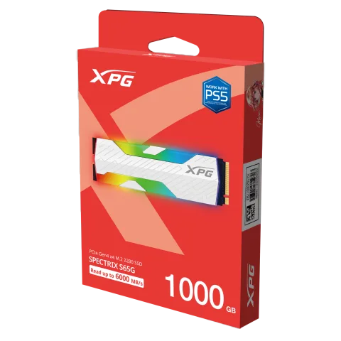 Disco Interno Ssd Adata Spectrix S65g Rgb 1tb M.2 2280 Nvme Pcie 4.0 6000mb/s