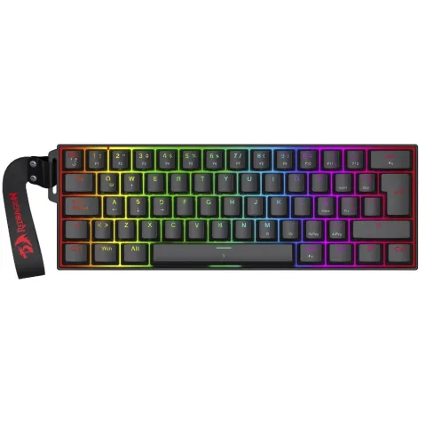 Teclado Redragon Fizz K617 MagnÉtico Negro 60% 8khz Polling Rate Rgb EspaÑol