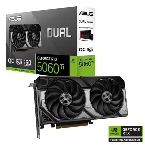 Placa De Video Asus Geforce Rtx 5060 Ti Dual Oc 16gb Dlss 4 Gddr7